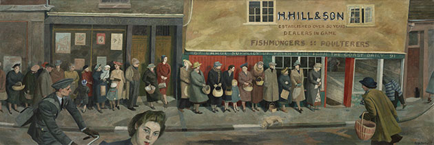 Wartime food: The Queue at the Fish-shop
