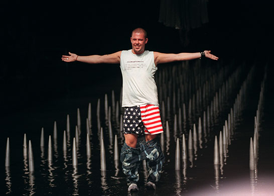 Alexander McQueen: 1999: Alexander McQueen drops his pants Spring 2000 collection in New York