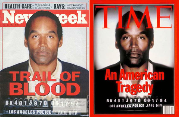 Photoshop at 20: OJ Simpson on the cover of Newsweek and Time magazines