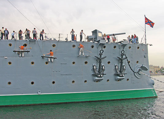 In Pictures: Clean: Reader's photo of sailors scrubbing the outside of a ship
