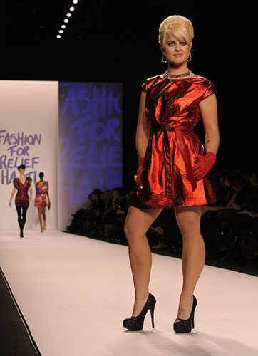 Fashion For Relief Haiti: Kelly Osbourne models on the runway at Fashion For Relief Haiti show 
