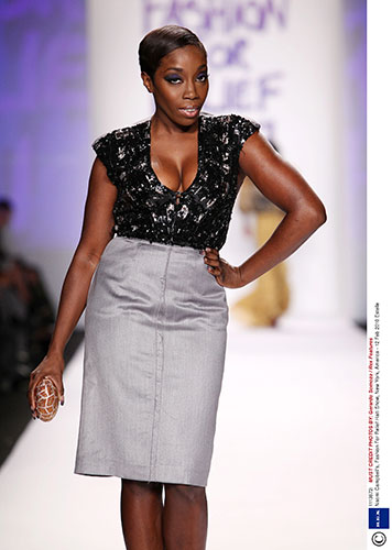 Fashion For Relief Haiti: Singer Estelle models at Fashion for Relief Haiti show 