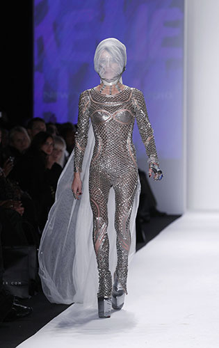 Fashion For Relief Haiti: Daphne Guinness on the runway at the Fashion for Relief Haiti benefit