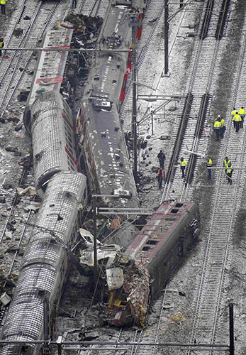Train crash in Belgium: Aerial view of the scene where two trains crashed head-on in Buizingen