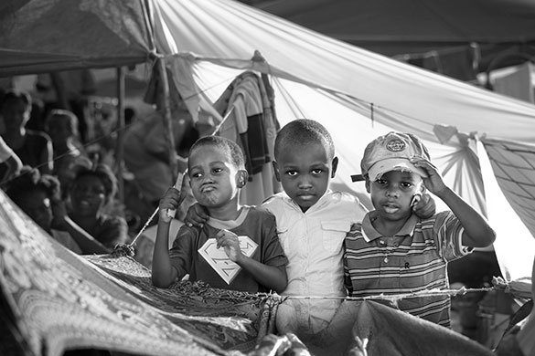 Haiti Exhibit Sale: Families who set temporary shelters Petion Ville,  Port-Au-Prince