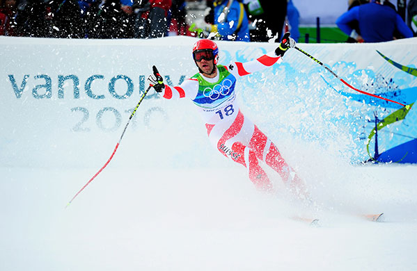 olympics day 4: Men's Downhill, Gold medal winner, Didier Defago of Switzerland