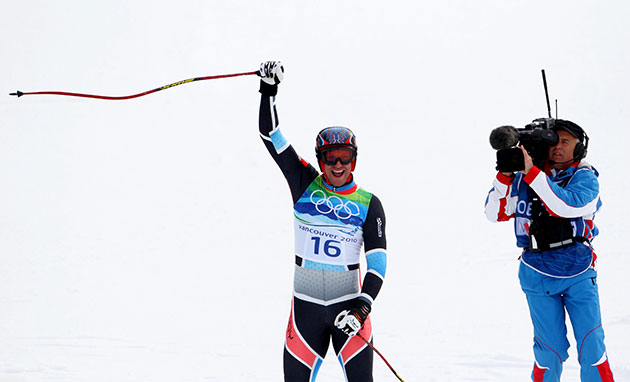 olympics day 4: Alpine Skiing Men's Downhill, Silver medal winner, Aksel Lund Svindal 