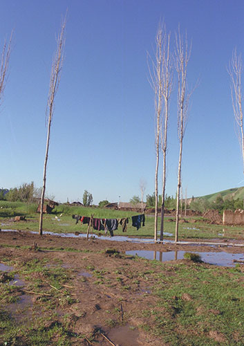 Tajikistan Climate: Shibanai village - washing hanging out to dry Tajikistan