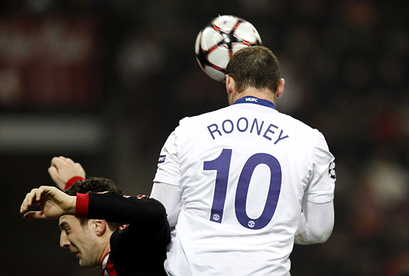 Tuesday Champions League: Wayne Rooney scores against to give United the lead against Milan