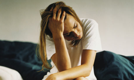 Depressed woman Three quarters of Britons experience depression at some 