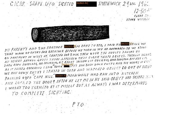 UFOs: MoD UFO files revealed