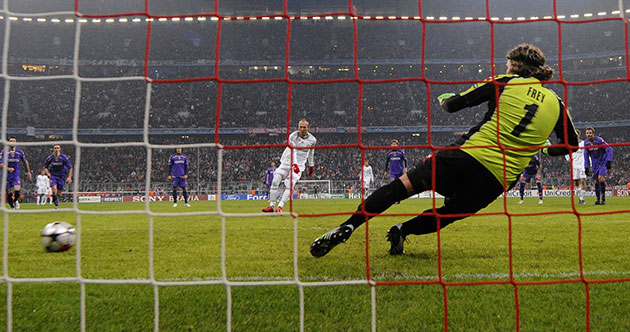 Wed Champions League: Arjen Robben opens the scoring against Fiorentina 