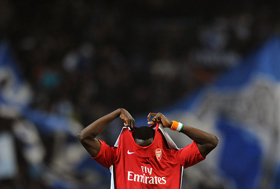 Wed Champions League: It's all too much for Arsenal defender Emmanuel Eboue 