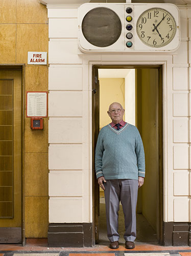 Lewis's fifth floor: Portrait of man on fifth floor