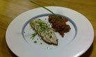 Seared mackerel fillet with red onion marmalade recipe