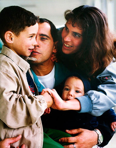 Elian Timeline: Elian Gonzalez with his father Juan Miguel Gonzalez and family 