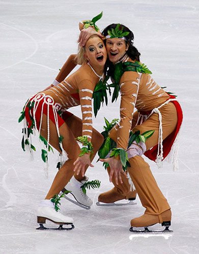 Olympics: Russia's Domnina and Shabalin