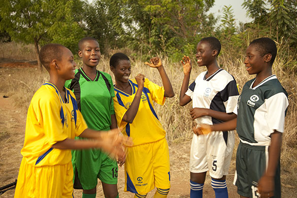 Ghana: relaxing after a tough game