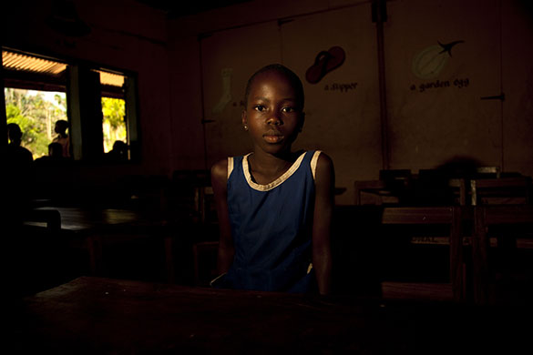 Ghana: Tomatey Theresa Dede, 8, in breaktime at Brepaw Kpeti Primary