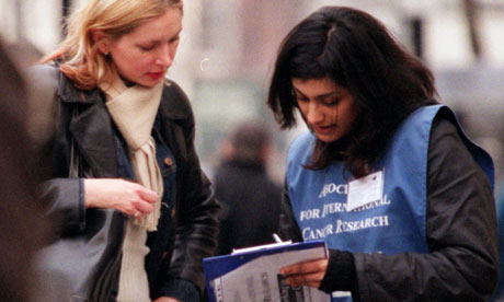 chugger charity collection fundraising raising money