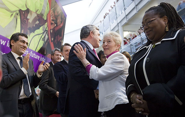 Politics: Gordon Brown at the Labour Party launch for their general election campaign
