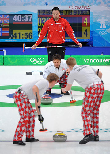 Winter Olympics Day 12: Great Britain v Norway in the Men's Curling round robin