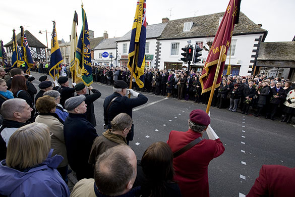Wootton Bassett: Crowds assemble before the cortege arrives