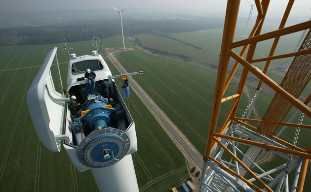 Wind Energy:  wind turbine from manufacturer Nordex, Wimmelburg, Germany