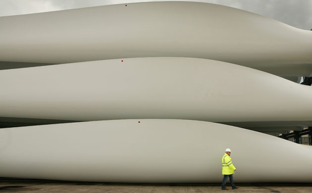 Wind Energy: Wind Turbines Prepared at Harland and Wolff Shipyard