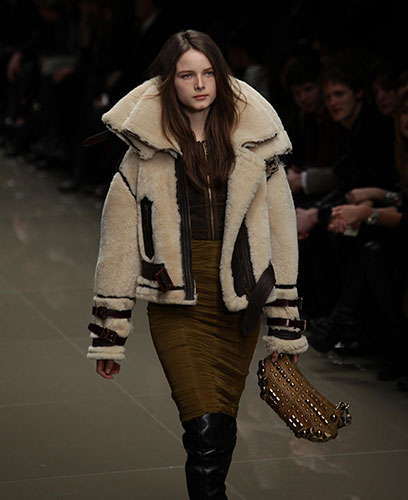 fashionweek: Sheepskin jacket by Burberry Prorsum, autumn/winter 2010