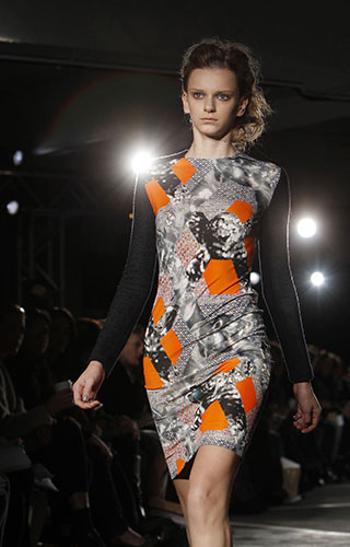 fashionweek: Marble print dress by Peter Pilotto, autumn/winter 2010