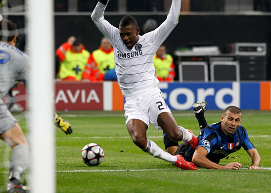 Inter v Chelsea: Chelsea's Kalou