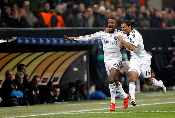 Inter v Chelsea: Chelsea's Kalou celebrates
