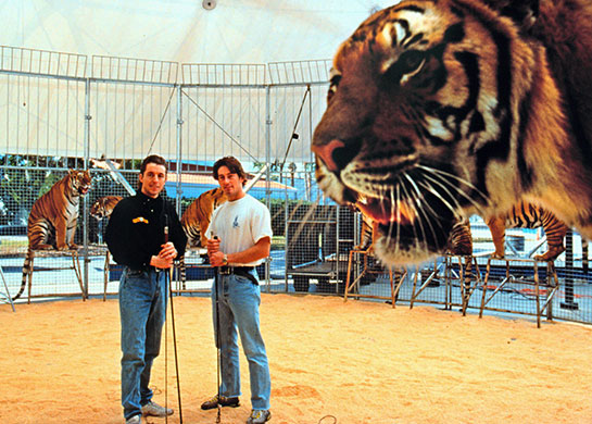 When animals kill: Richard Chipperfield, right, with Graham Thomas Chipperfield