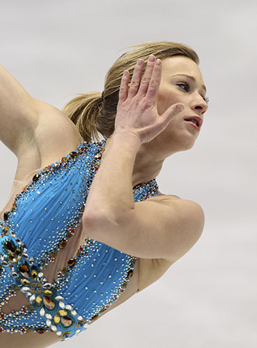 Winter Olympics Day 14: Joannie Rochette practices