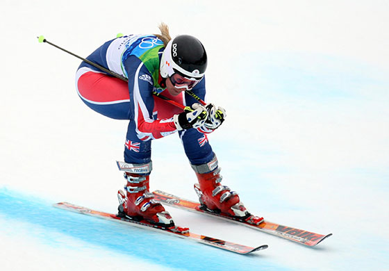 Winter Olympics Day 14: Great Britain's Chemmy Alcott during her second run