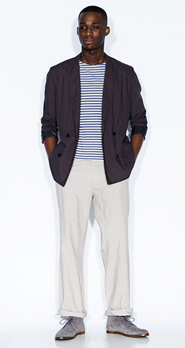 Line-up: blue: Unstructured blazer