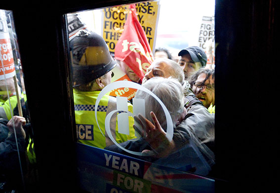 Election in pictures: Brighton demonstrators at Conservative Party Spring Conference