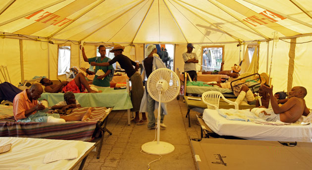 Haiti: 2 February: Amputees and injured earthquake survivors