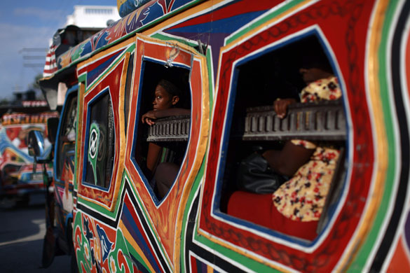 Eyewitness: Port-au-Prince, Haiti: A on a public bus