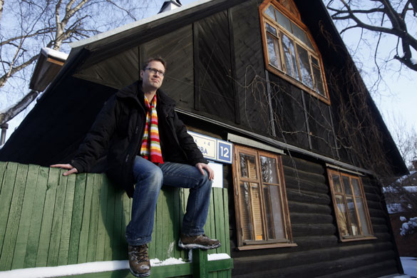 Sokol Village Moscow: Luke Harding poses for portrait at his house at the Sokol Village