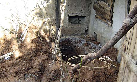 The hole where a 16-year-old girl was buried alive by her relatives in Adiyaman, southeastern Turkey