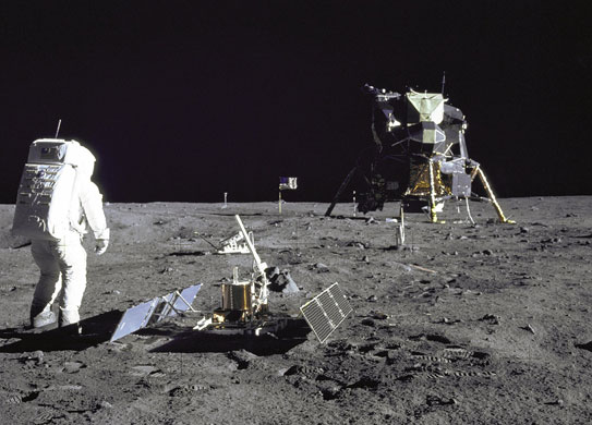 Business week in pictures: Astronaut and Lunar Module pilot Buzz Aldrin on the moon