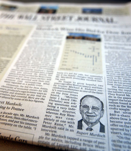 Business week in pictures: The front page of the Wall Street Journal 