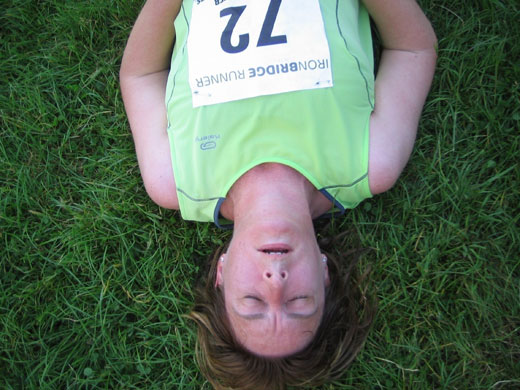 Readers' pics: exercise: Woman laying on the grass recovering after a cross country run