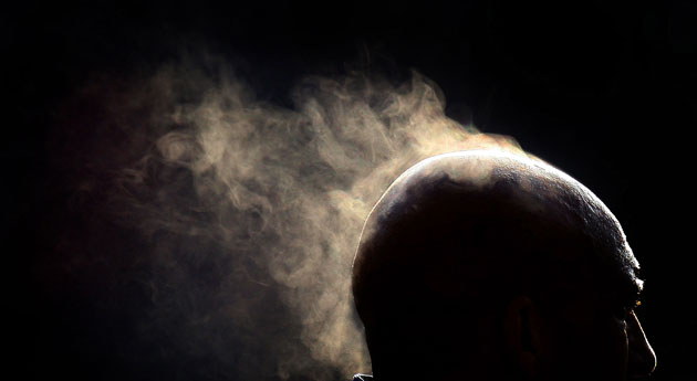 Merseyside Derby: Steam comes off Tim Howard 's head