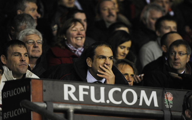 England Wales: A satisfied looking Martin Johnson just before the final whistle