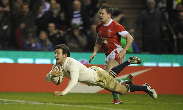 England Wales: Danny Care dives in for England's second try