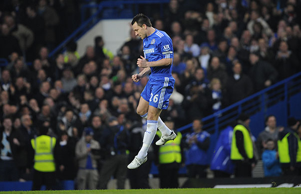 Chelsea v Arsenal: John Terry jumps for joy after he set up the 1st goal