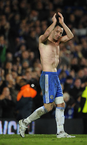 Chelsea v Arsenal: John Terry applauds the crowd